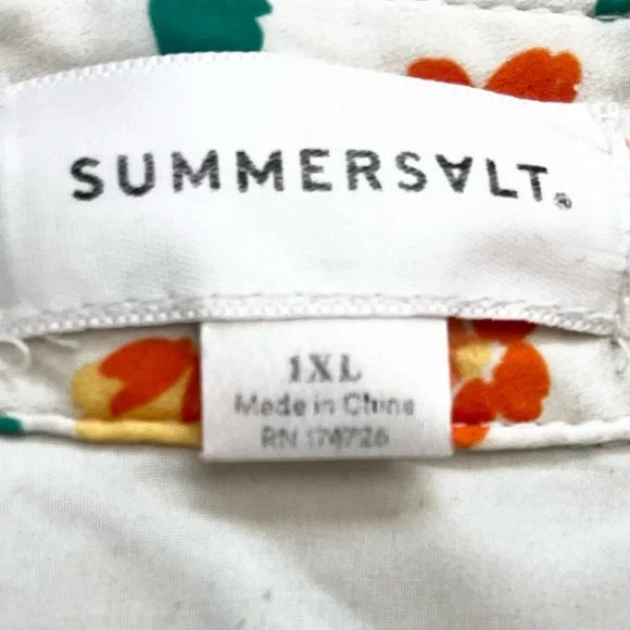 SUMMERSALT The Do-It-All Shirtdress in Wildflower Fields Size 1X Feminine - Picture 4 of 8